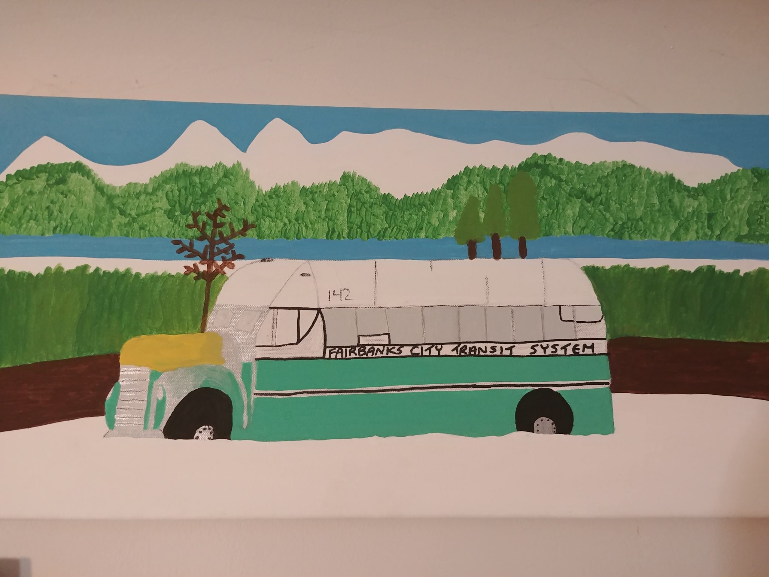 Courtney Baribeau's Painting of Bus 142