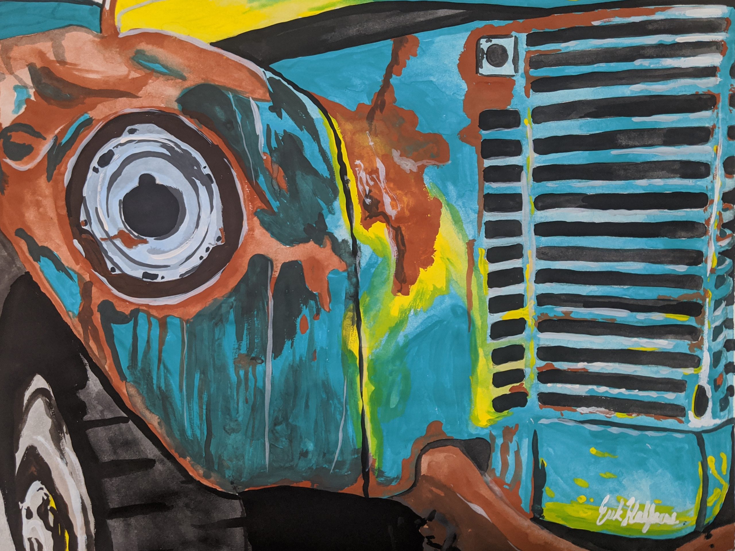 Erik Halfacre's Painting of Bus 142
