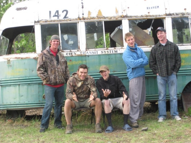 Dave Taggart, Stephen King, Brian Williams, Jared Williams, Wyatee Cook, Amelia Johnson & Mike Rosser at Bus 142 on June 4 2011