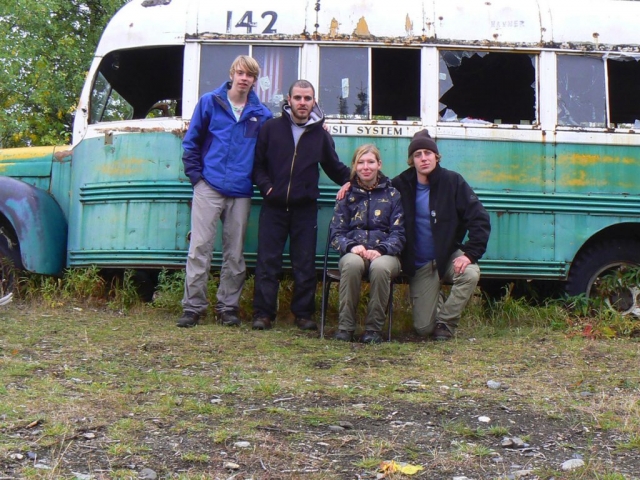 Anthony Vargo, Forrest Neumann, Eva Caginova & Slavcho Filipov at Bus 142 on August 23 2011